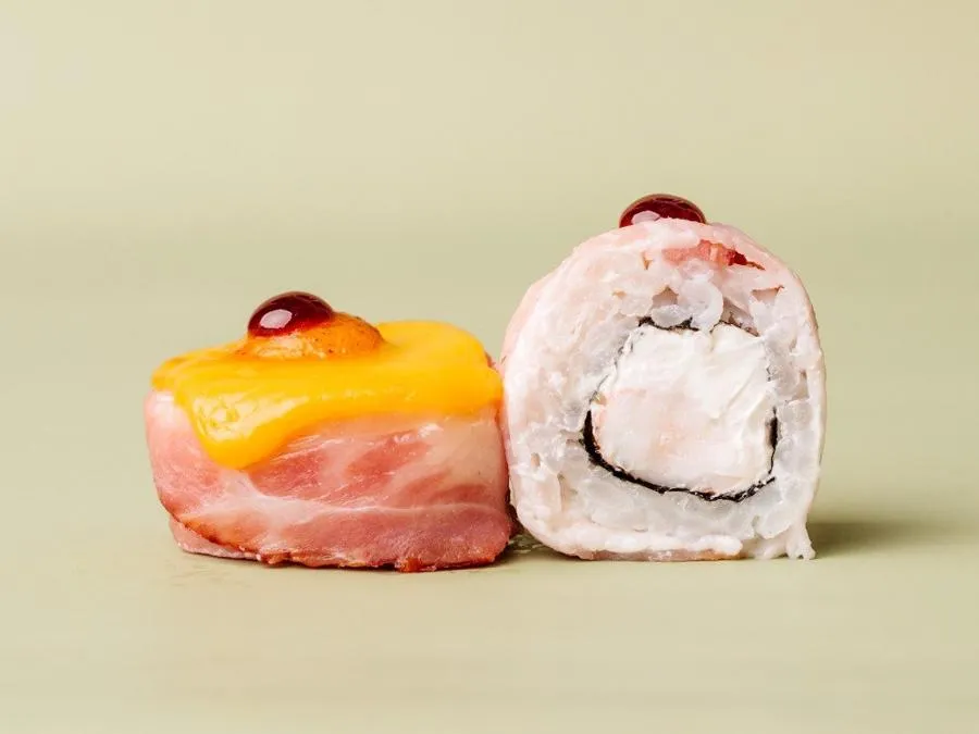 Бекон с креветкой и сыром чеддер